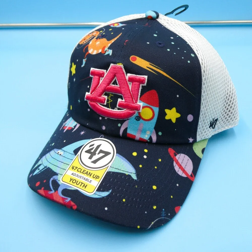 '47 Brand Auburn Tigers Youth Hat Boys Blue Snapback Trucker‎ Mesh College New